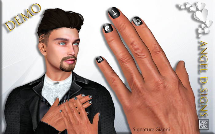 AD Mens Rigged Mesh Nails Demo for Signature Gianni only