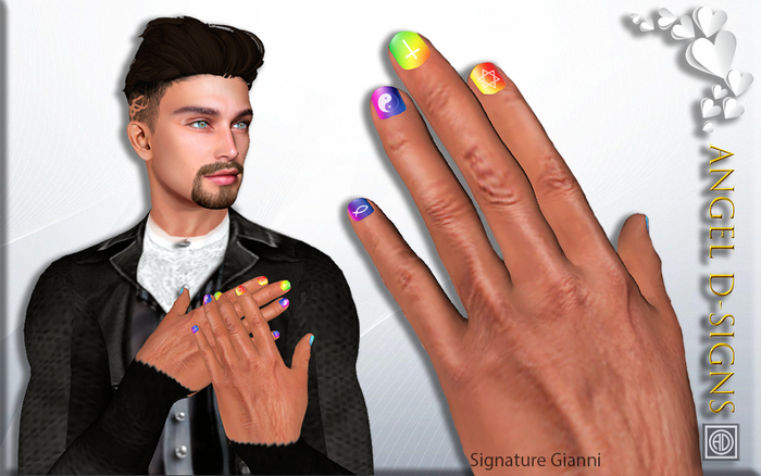 AD Mens Rigged Mesh Nails Pride for Signature Gianni only