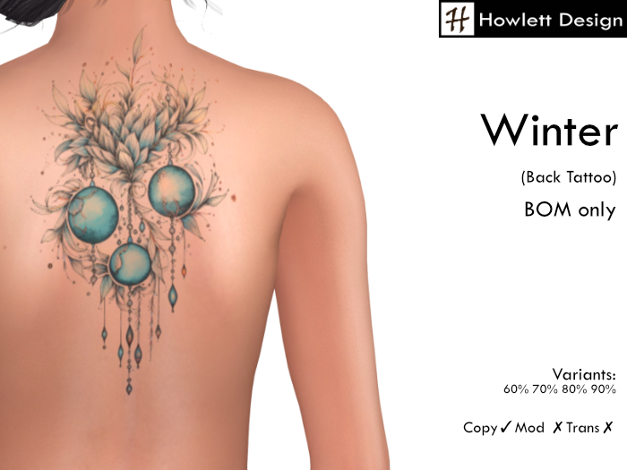 [HDesign] Winter (Back Tattoo)