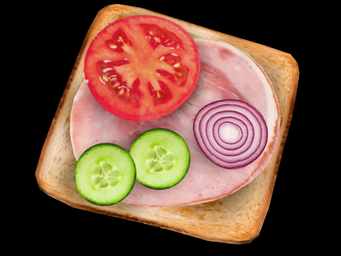 *** Mesh Toast  with ham and vegeta 3 Prim *** FOOD SPECIAL ***