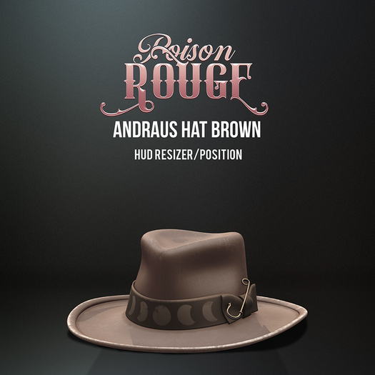 POISON ROUGE Andraus Hat Brown