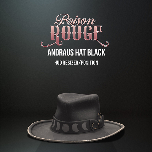 POISON ROUGE Andraus Hat Black