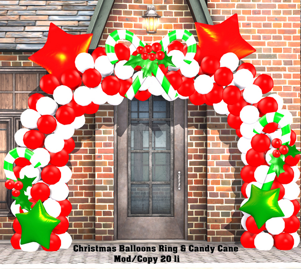 N.G~Christmas Balloons Ring & Candy Cane - Wear to unpack