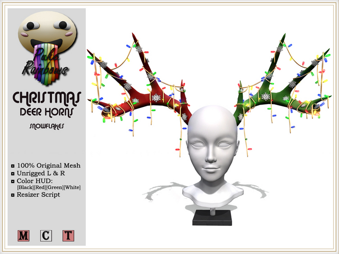 [PR] Christmas Deer Horns - Snowflakes (Boxed)