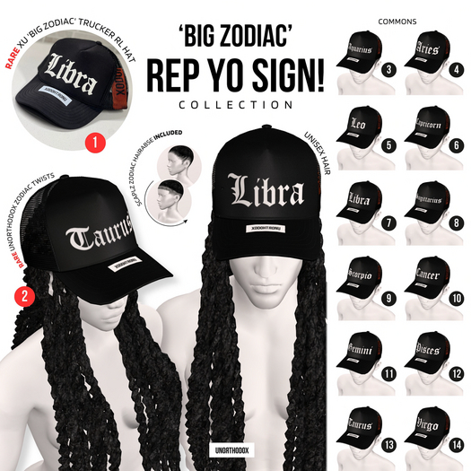 13. XU 'Big Zodiac' Trucker Hat Taurus COMMON