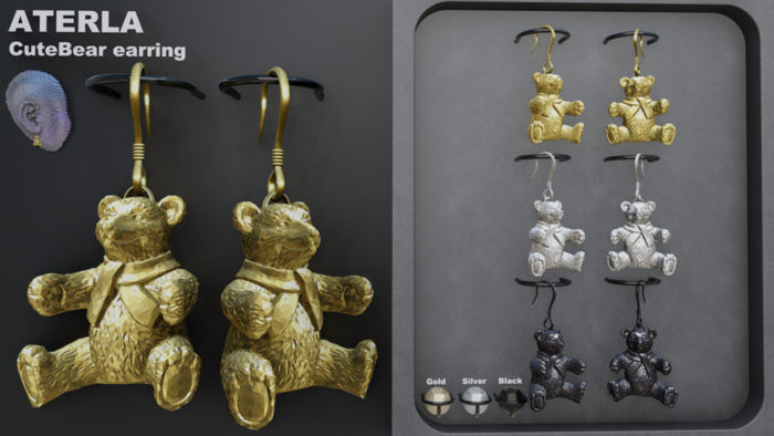 ATERLA - CuteBear - earring pack