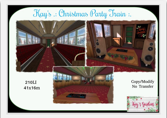Second Life Marketplace - Kay's .: Christmas Party Train