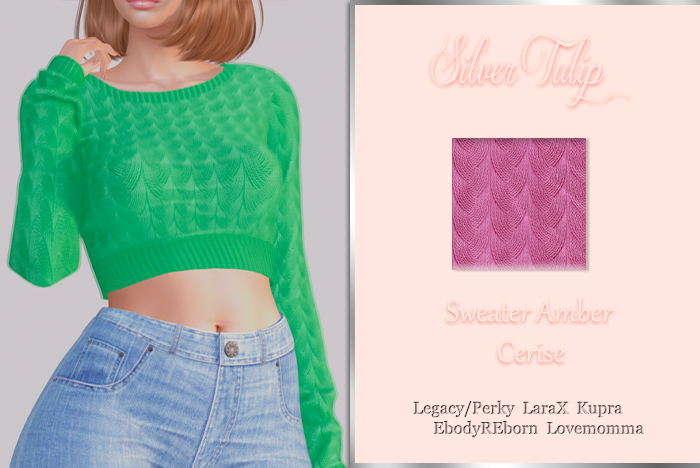 Silver Tulip-Amber Sweater Cerise