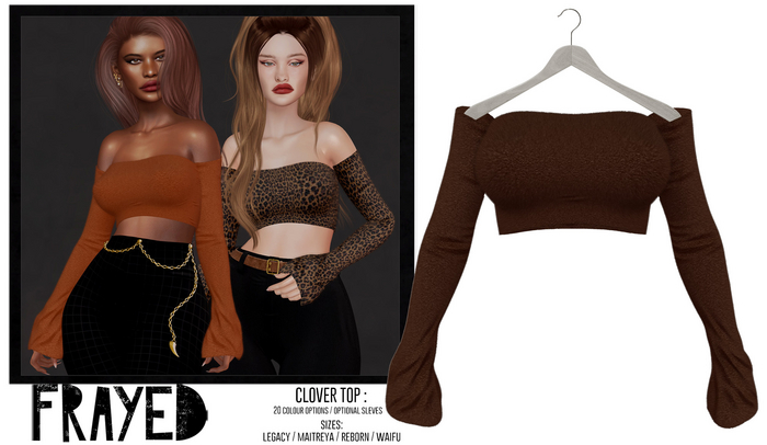 Frayed - Clover Top - Brown