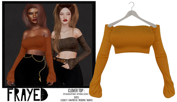 Frayed - Clover Top - Mustard