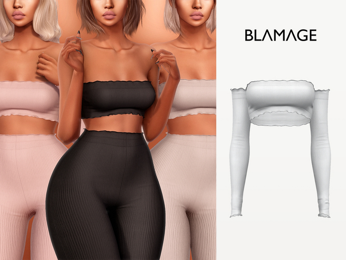 Blamage - Violet Top - White