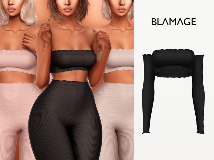 Blamage - Violet Top - Black