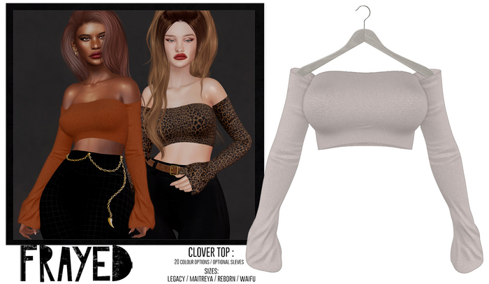 Frayed - Clover Top - White