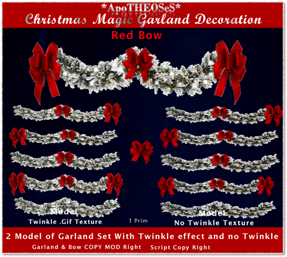 Christmas Red Magic Garland Decoration