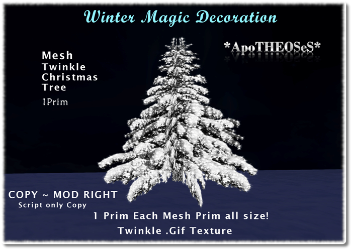 Winter Magic Decor Mesh Twinkle Christmas Tree
