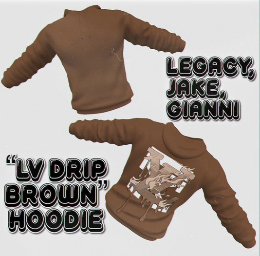 drip brown hoodie