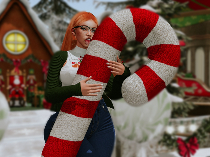 [high v.] candy cane pillow chubby pack