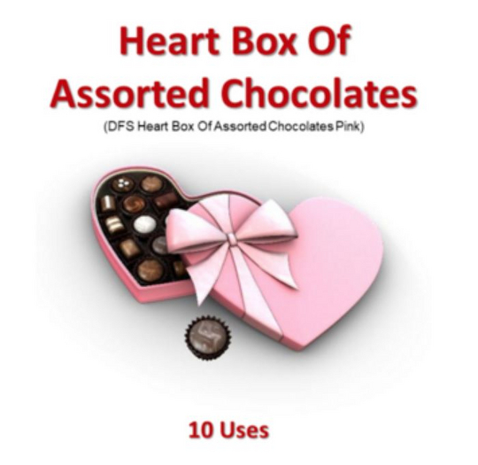 DFS Heart Box Of Assorted Chocolates Pink * collectible*