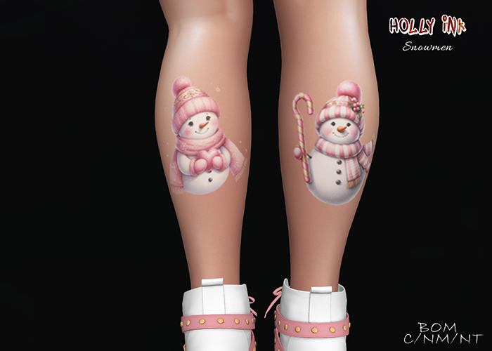 Holly Ink - Snowmen - BOM tattoos