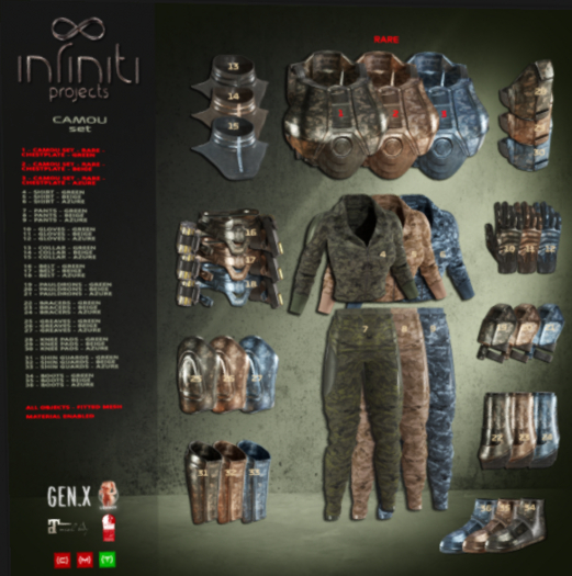 25 Camou GREAVES Green - IP -