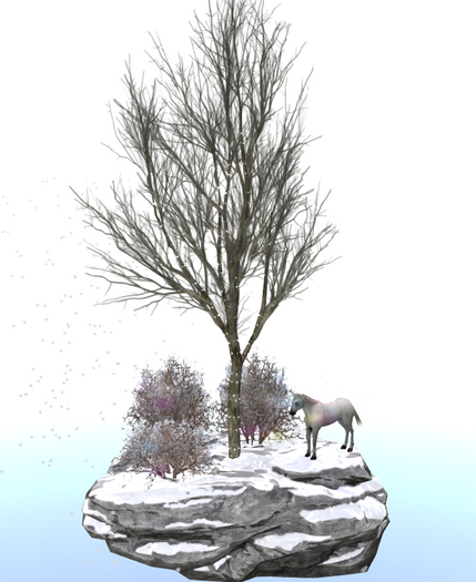 Winter, animation of snowflakes.