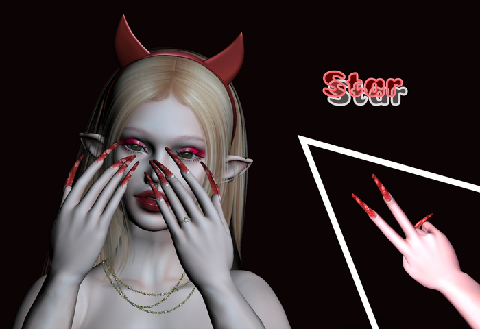 Blood Coffin Nails Star