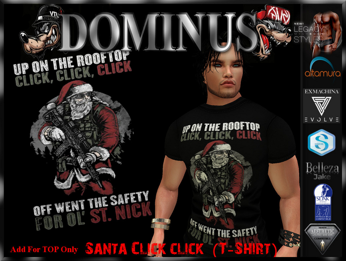 ~DOMINUS~Santa Click click (T-Shirt)   (ADD)