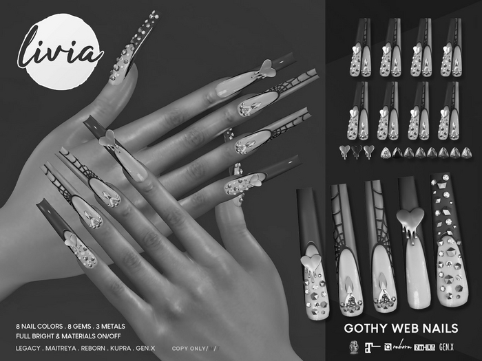 LIVIA Gothy Web Nails DEMO