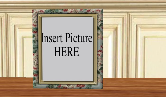 red flower photo frame