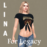 Lina - Top Crop Knot - Legacy - Harley Eagle Black