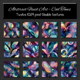 *Wallflowers* Abstract Fluid Art - Cool Tones