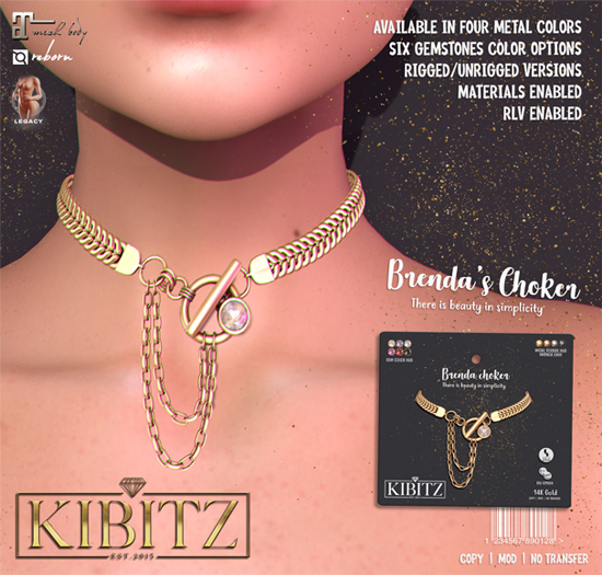 Kibitz - Brenda's choker - gold