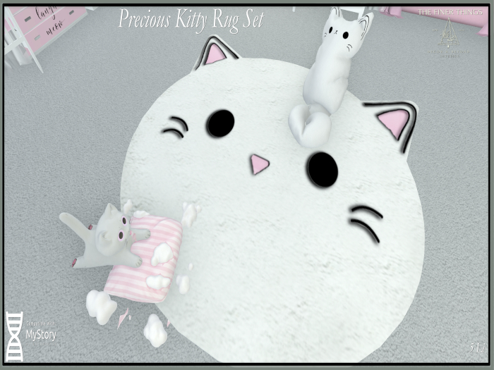 Precious Kitty  Rug Set 