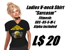 Sarcasm-Ladies V-neck T-shirt