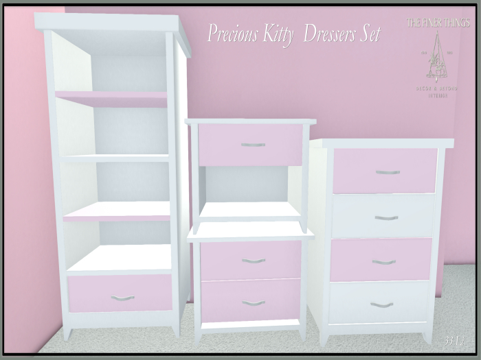 Precious Kitty Dressers set 