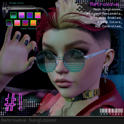 #hashbang! - Retrowave Sunglasses - Steel