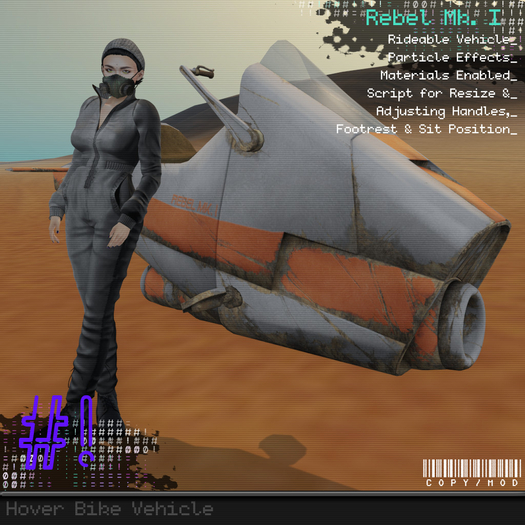 #hashbang! - Rebel Mk. I Hover Bike Package - Fire