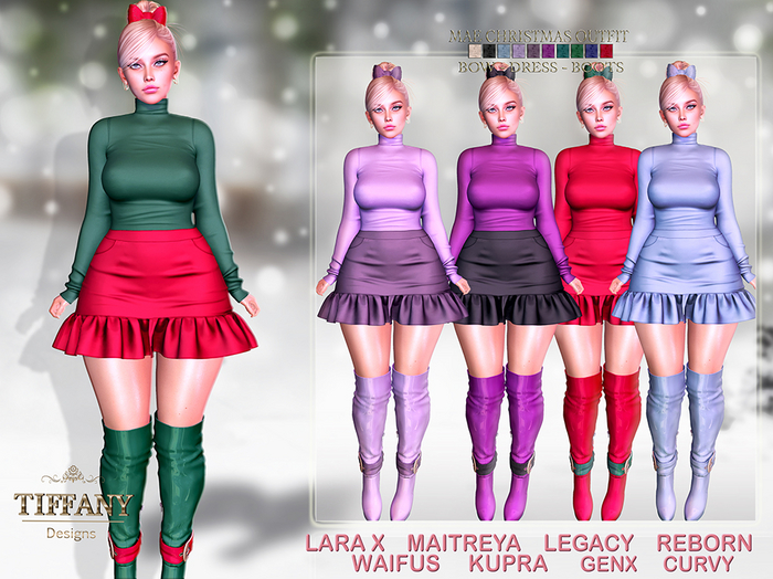 ::TD:: Mae Christmas Outfit {Mesh} + Lara X