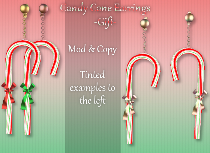 Candy Cane Earrings - Gift