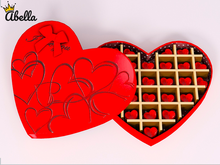 Full Perm Heart Gift Box with Chocolate