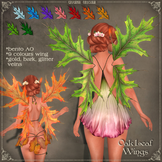 Oak Leaf Fairy Wings by Caverna Obscura - Bento