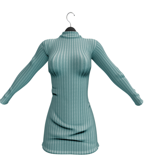 YVS COZY DRESS  SKY