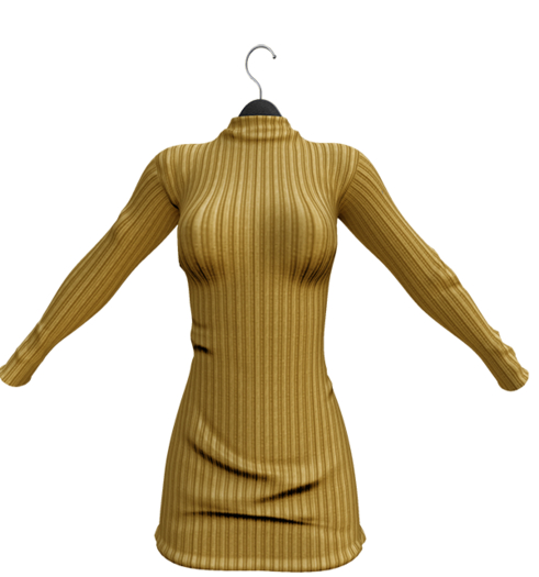 YVS COZY DRESS MUSTARD