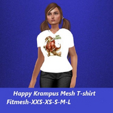 Xmas-Happy Krampus-Ladies V-neck T-shirt