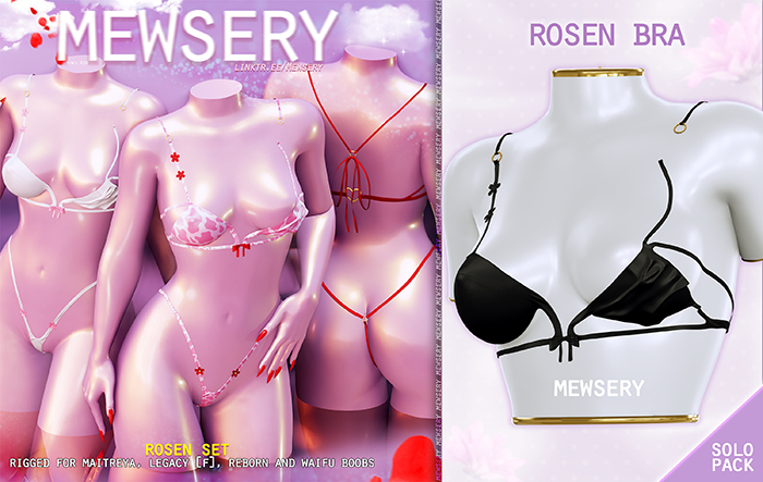 #Mewsery Rosen Bra{Noir}
