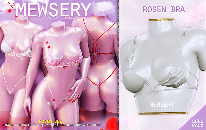 #Mewsery Rosen Bra{Pearl}