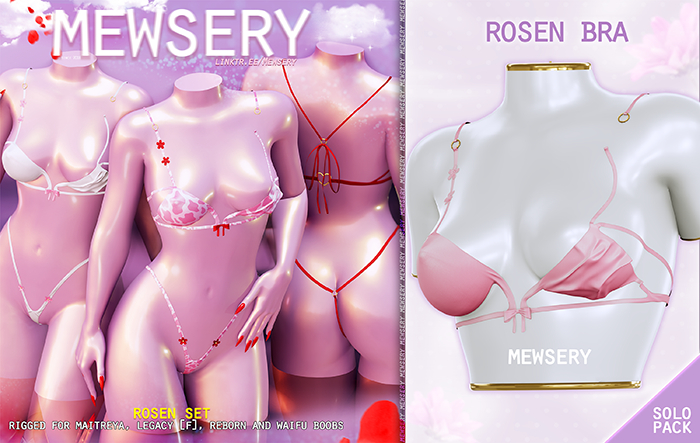 #Mewsery Rosen Bra{Pink}
