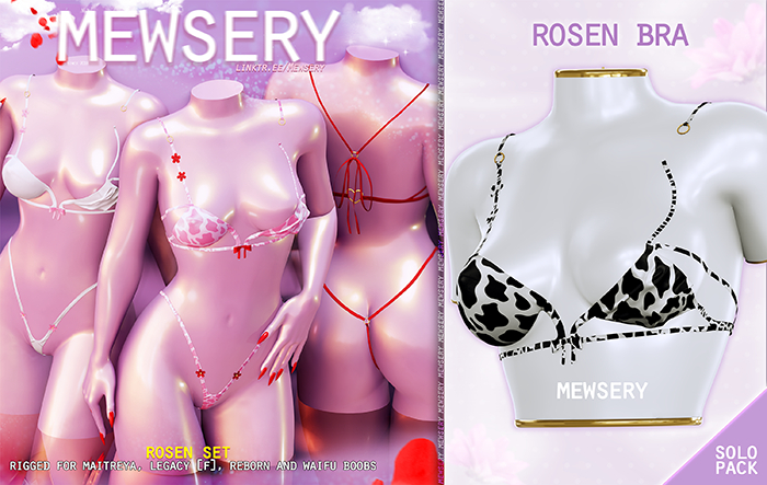 #Mewsery Rosen Bra{Cow.Noir}