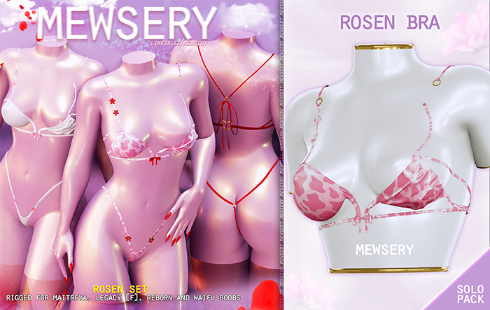 #Mewsery Rosen Bra{Cow.Pink}