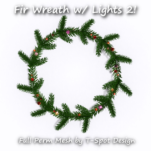T-Spot Mesh - Fir Wreath 2023 w/ Lights - FP - LI=1.0